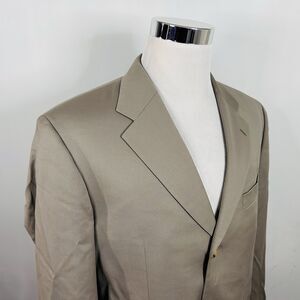 Hugo Boss 42S Angelico Lucca Sport Coat 100% Wool Beige Three Button Vented